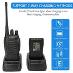 Baofeng 4Pcs BF 888S Walkie Talkie UHF 400 470MHz Long Range Two Way Ham Radios Transceiver for Hunting Hotel