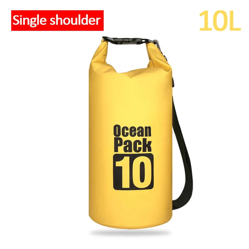 Outdoor PVC Waterproof Dry  Bag 5L 10L 20L 30L Outdoor Diving Foldable Storage Man Women Beach Swimming BaRafting Ocean Bag