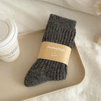 Winter Women Socks Wool Cashmere Thick Warm Long Socks Japanese Fashion Solid Color Thermal Floor Sleeping Socks Christmas Gifts