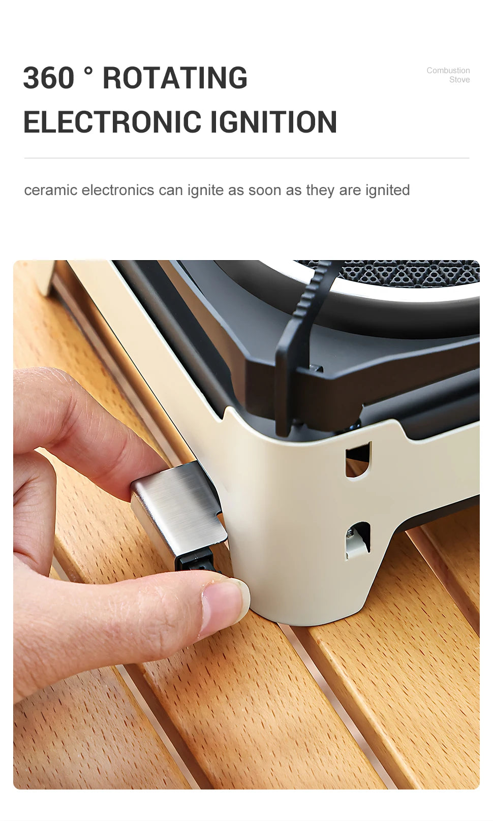 WESTTUNE Outdoor Infrared Combustion Stove Portable Cooking Burner 3600W Gas Stove with Electronic Ignition for Camping Picnic