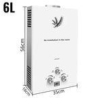 VEVOR 6L 8L 10L 12L 16L 18L LPG Portable Instand Water Heater Propane Gas LPG Wall-Mounted Tankless Water Heater Digital Display