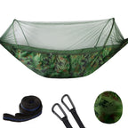 2023 Camping Hammock with Mosquito Net Pop-Up Light Portable Outdoor Parachute Hammocks Swing Sleeping Hammock Camping Stuff