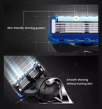 Gillette Fusion 5 ProGlide Razor Premium Edition Flex Ball Tech 5 Layers Ultra Thin Blades Shaving Machine with Mangetic Stand