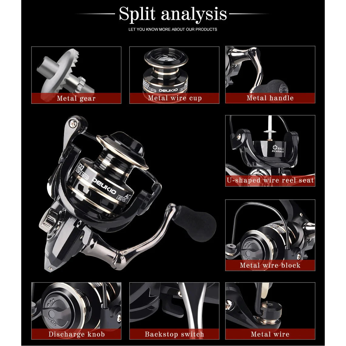 12BB Metal Spinning Fishing Reel 5.2:1 Freshwater Saltwater Left Right Hand Reel