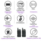 RETEVIS RT622 Walkie Talkie Mini 2 pcs PMR 446 Portable Two-way Radio ht PTT Walkie-talkies Communication Radio for Restaurant