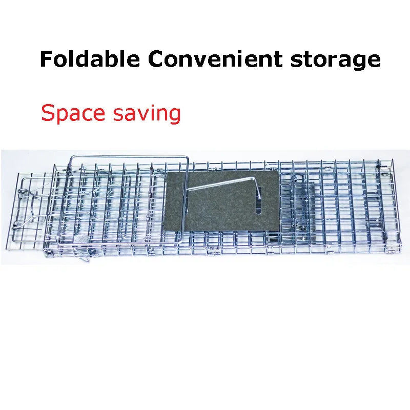 Super Large Catching Cat Coypu Traps Bait Snap Catcher Foldable Reusable Rescue Cage Mousetrap Hunt Weasel Wild Cat Rat Cage