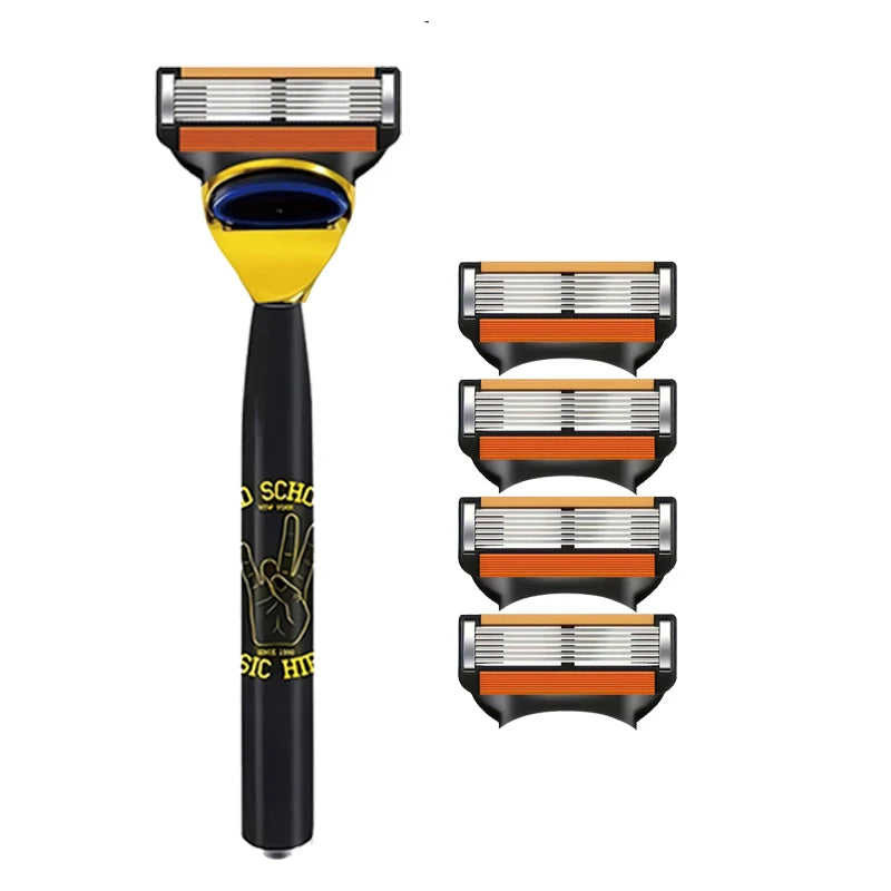 6-layer safety razor stainless steel progressive blade easy to shave men's shaving and women's hair removal shaving tools