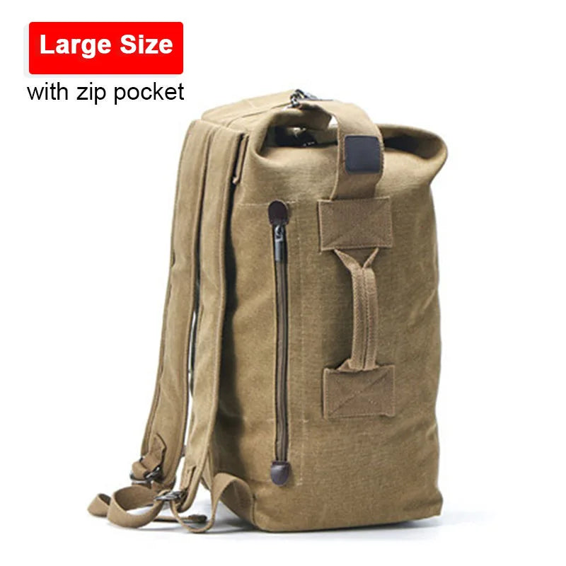 Outdoor Travel Bag Backpack Man Light weight Canvas Bucket Shoulder Bags