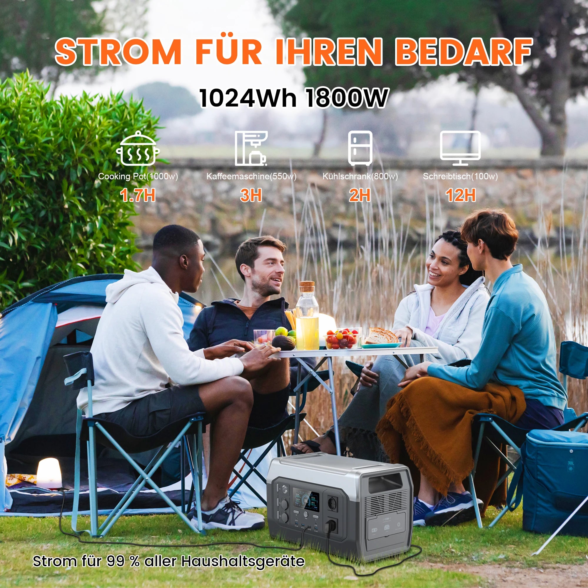 2600W 1800W Portable Power Station LiFePO4 battery UPS for Camping power outages Pure Sine Wave 220 230V 50Hz 1600W 110V 60Hz