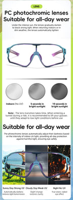 ROCKBROS Sunglasses Kids Girls Boys Polarized/Photochromic Goggles Children Glasses UV Protection Eyeglasses Eyewear