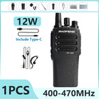 1/2PCS BaoFeng BF 1909 12W High Power Walkie Talkie Long Range UHF Two Way Radio Type C Charging Transmitter Upgrade UV 5R UV 82