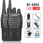2/4PCS Baofeng Long Range UHF 400-470MHz USB/EU/US Ham Two Way Radio
