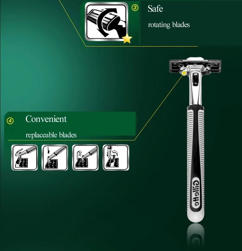 Gillette 2-layer Razor Blade for Vector 2 Razor Refills Set 16pcs Multiple Sets To Choose