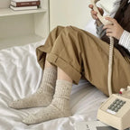 Winter Women Socks Wool Cashmere Thick Warm Long Socks Japanese Fashion Solid Color Thermal Floor Sleeping Socks Christmas Gifts