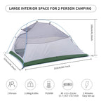 Naturehike Cloud Up 2 Person Camping Tent Waterproof Ultralight 3-4 Season Tent Outdoor Hiking Backpacking Shelter Tents