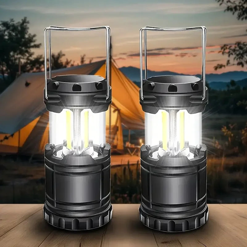 Tent Lamp LED Portable Lantern Telescopic Torch Camping Lamp Outdoor Waterproof Emergency Light Battery Powered