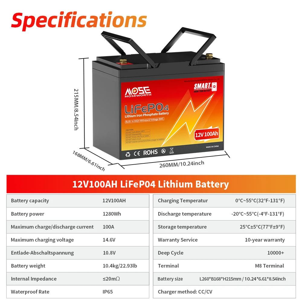6Ah 10Ah 12Ah 20Ah 30Ah 12V 100Ah LiFePO4 Battery Pack BMS 200Ah 300Ah Lithium Iron Phosphate Rechargeable Battery