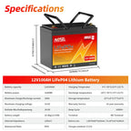 6Ah 10Ah 12Ah 20Ah 30Ah 12V 100Ah LiFePO4 Battery Pack BMS 200Ah 300Ah Lithium Iron Phosphate Rechargeable Battery