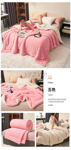 Super Soft Imitation Lambswool Blanket Autumn Winter Double Queen Blankets High Quality Comfortable Milk Fleece Sofa Blanket