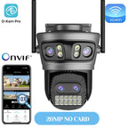 20MP Outdoors Wifi Camera 10K HD Three Lens Security 5G PTZ IP Camera 10X Digital Zoom Lens Human AI Auto Detect Tracking Camera