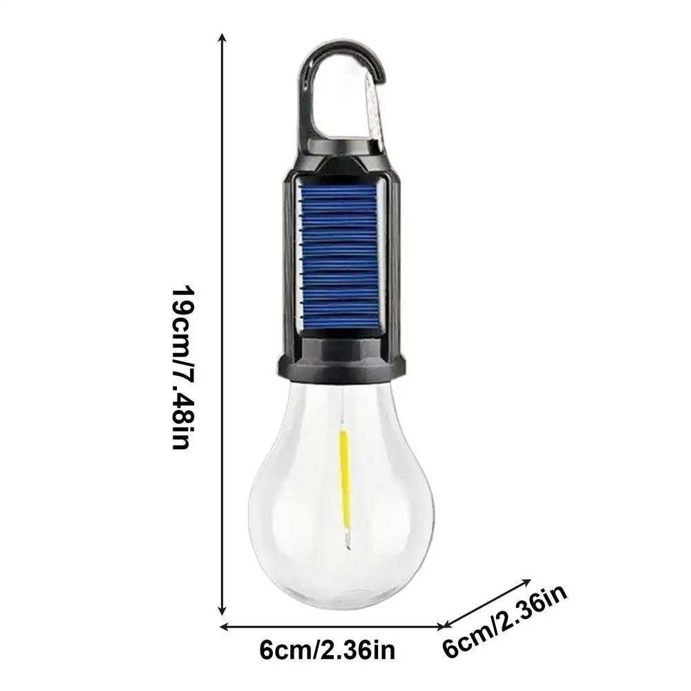 Camp Tent Light Waterproof Solar Rechargeable Waterproof Camp Light Vintage Decoration Lightweight Tent Lamp With Mounting Hook