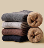 2025 New Winter Warm Women Socks Wool Male Men Socks Super Thicker Solid Socks Merino Wool Socks Against Cold Snow Terry Socks