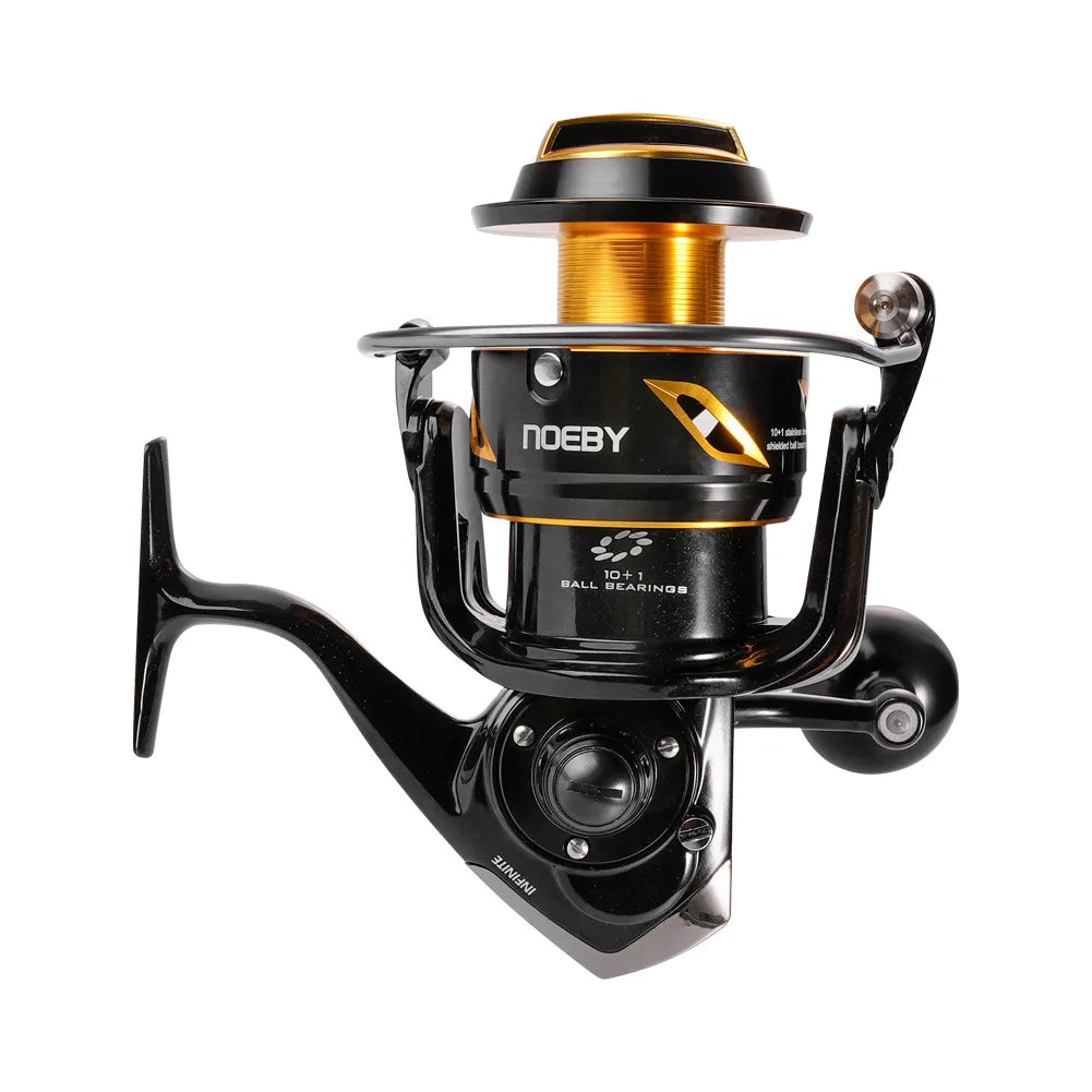 Noeby-Spinning Fishing Reel, Sealed Waterproof, Heavy Duty Sea Metal, Heavy Duty, 30kg Max Drag 4.11 Gear Ratio, 14000 20000