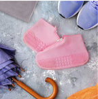 Silicone Waterproof Shoe Covers Reusable Overshoes with Zipper Resistant Rain Boots Non-Slip Washable Protection for Women Men