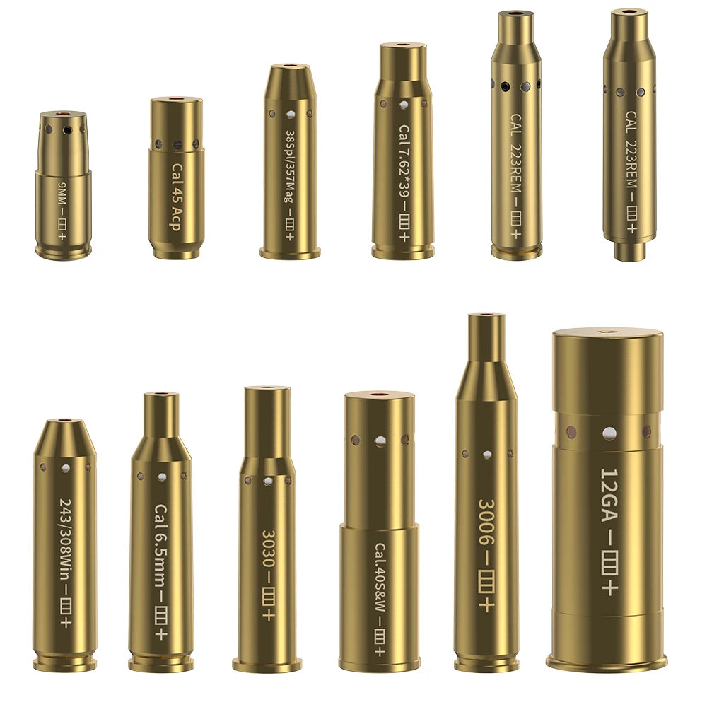 223REM Optics Cartridge Red Dot Laser Bore Brass Bore Boresighter For Pistol Rifle Scope Hunting Accessories 6 Batte