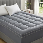 Mattress Topper for Back Pain, Extra Thick Mattress Cover Quilted Fitted Mattress Protector Plush Pillow Top Deep Elastic Pocket