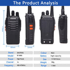 2/4PCS Baofeng Long Range UHF 400-470MHz USB/EU/US Ham Two Way Radio