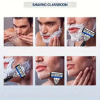 High-end men's razor with anti-slip handle, sharp and smooth stainless steel blade, painless shaving, perfect gift for festivals