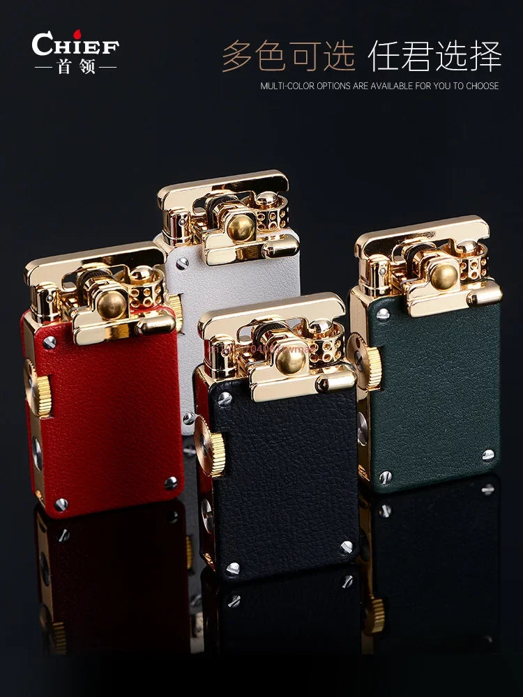 CHIEF Kerosene Lighter Light Luxury Rocker Ejection Ignition Mechanical Personalized Men's Business Gift Collectible