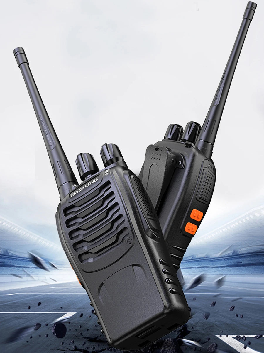 2PCS Baofeng BF 888S Walkie Talkie UHF BF888S Long Range Two Way Ham Portable Radio Transceiver for Hunting Hotel Receiver