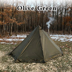 Flame Retardant Firewood Stove Tent 2 Persons Winter Lightweight Pyramid Hot Tent Large Outdoor Camping Waterproof Tipi Tent