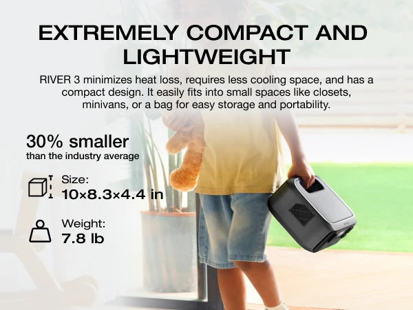 ECOFLOW RIVER 3 Portable Power Station, 230Wh LiFePO4 Battery Power Station, 300W Up to 600W AC Output