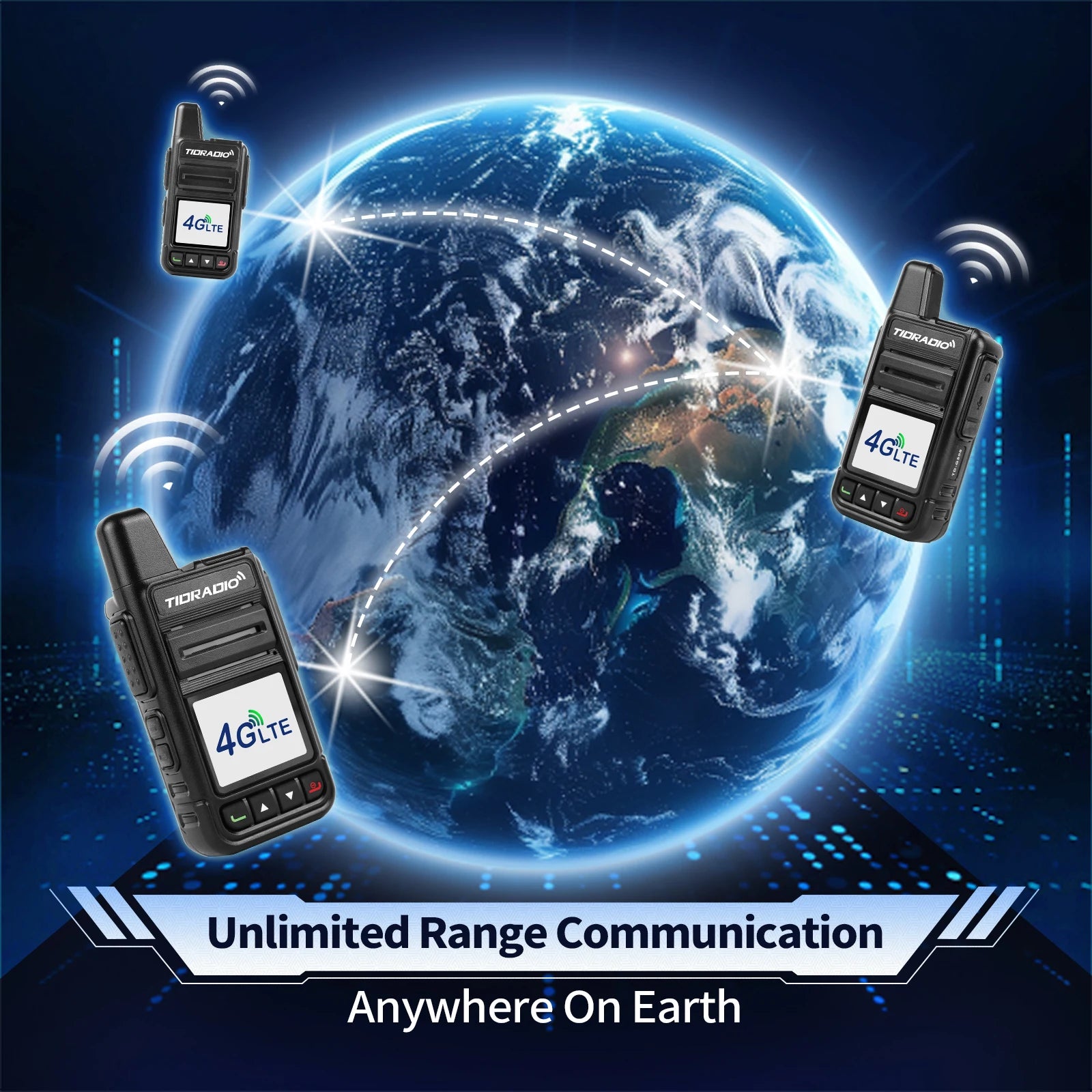 TIDRADIO TD-M15 Global signal POC Radio with 1 Year Sim Card Walkie Talkie Long Range 4G 5000 Miles for Hiking and Camping