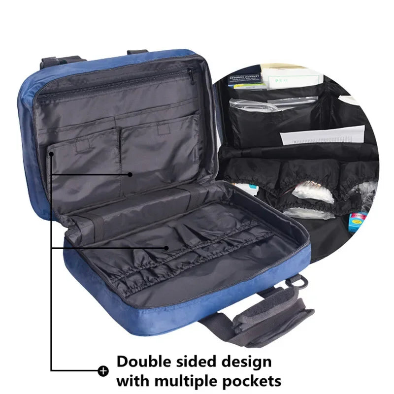 Comprehensive Premium First Aid Kit Labeled Compartments Trauma Kits with Shoulder Strap Medical Kits Large Emergencies