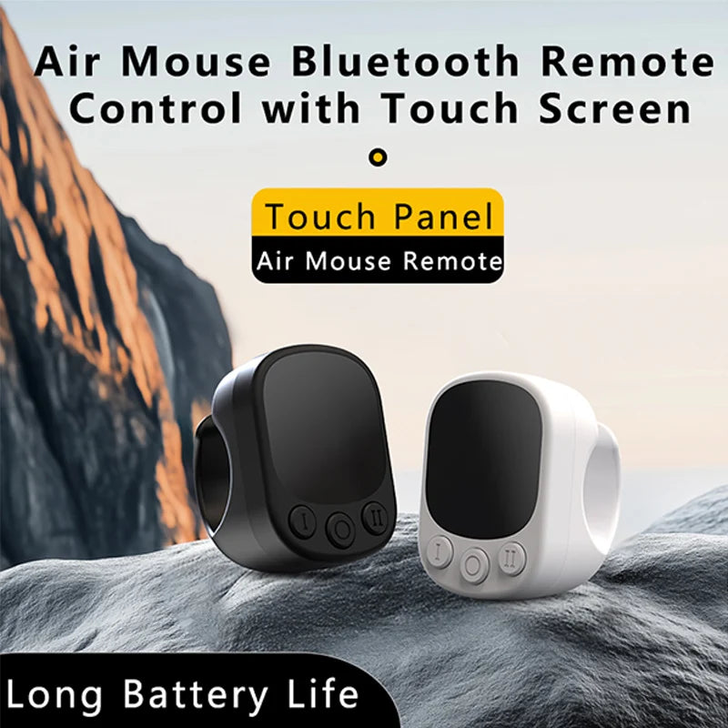 Upgrade Touchpad Mouse Ring Remote Control Smart Automatic Screen Clicker Device Continuous Clicker Scrolling Remote Control