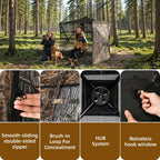 360 Degree See Hunting Blind Upwards Fully Open Door for 2-3 Person with Stool
