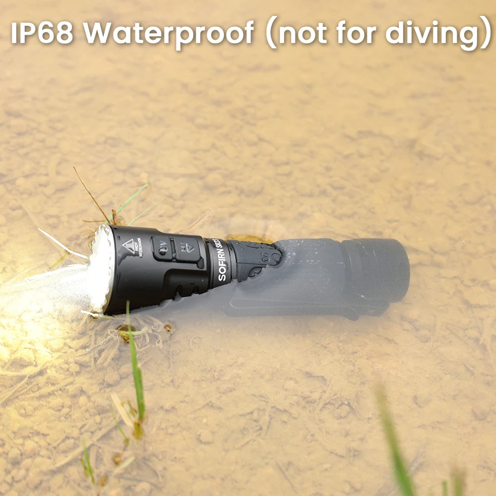 Sofirn SR23 Flashlight EDC TN3535 3000LM 365nm UV SST08 USB-C 21700 Rechargeable Light With Dual Switch