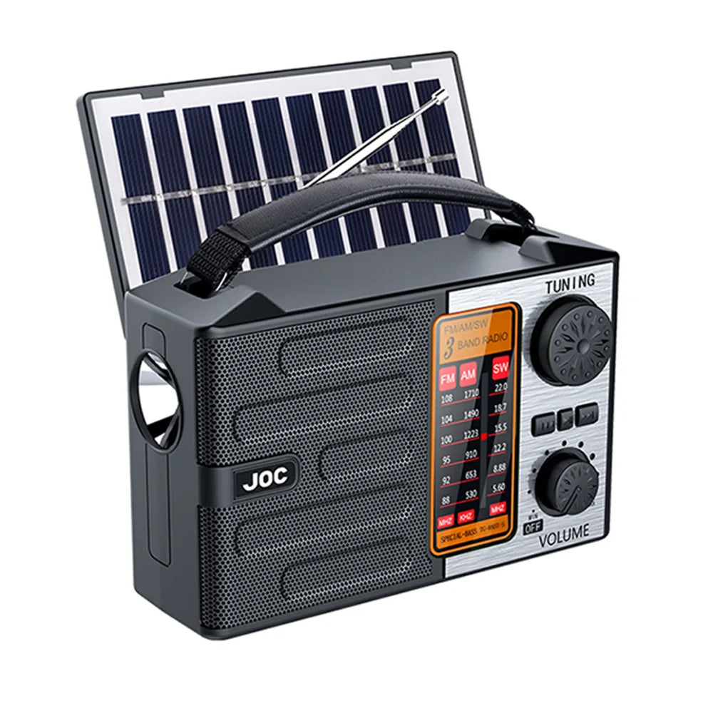 Portable Radio AM FM Rechargeable Shortwave Radios Battery Powered Full Waves support USB TF MP3 Player with Bluetooth Speaker