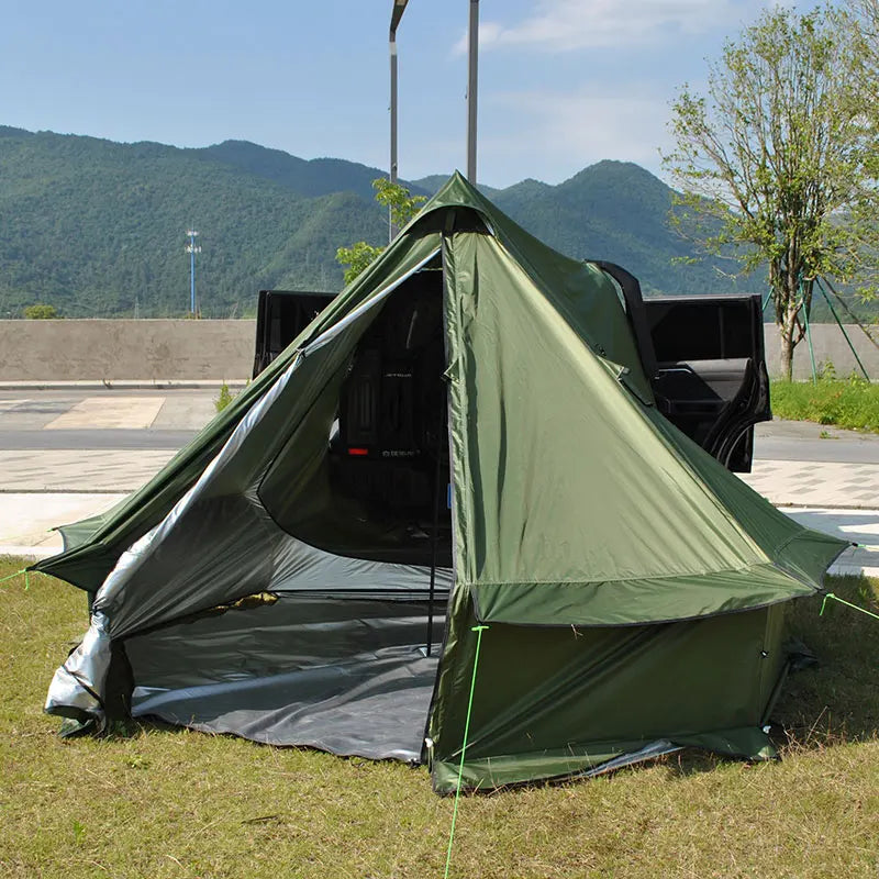 Car Rear Tent for 8 People – Ultra-Lightweight Car Rear Tent with Floor, Waterproof & Windproof, Family Camping Essential