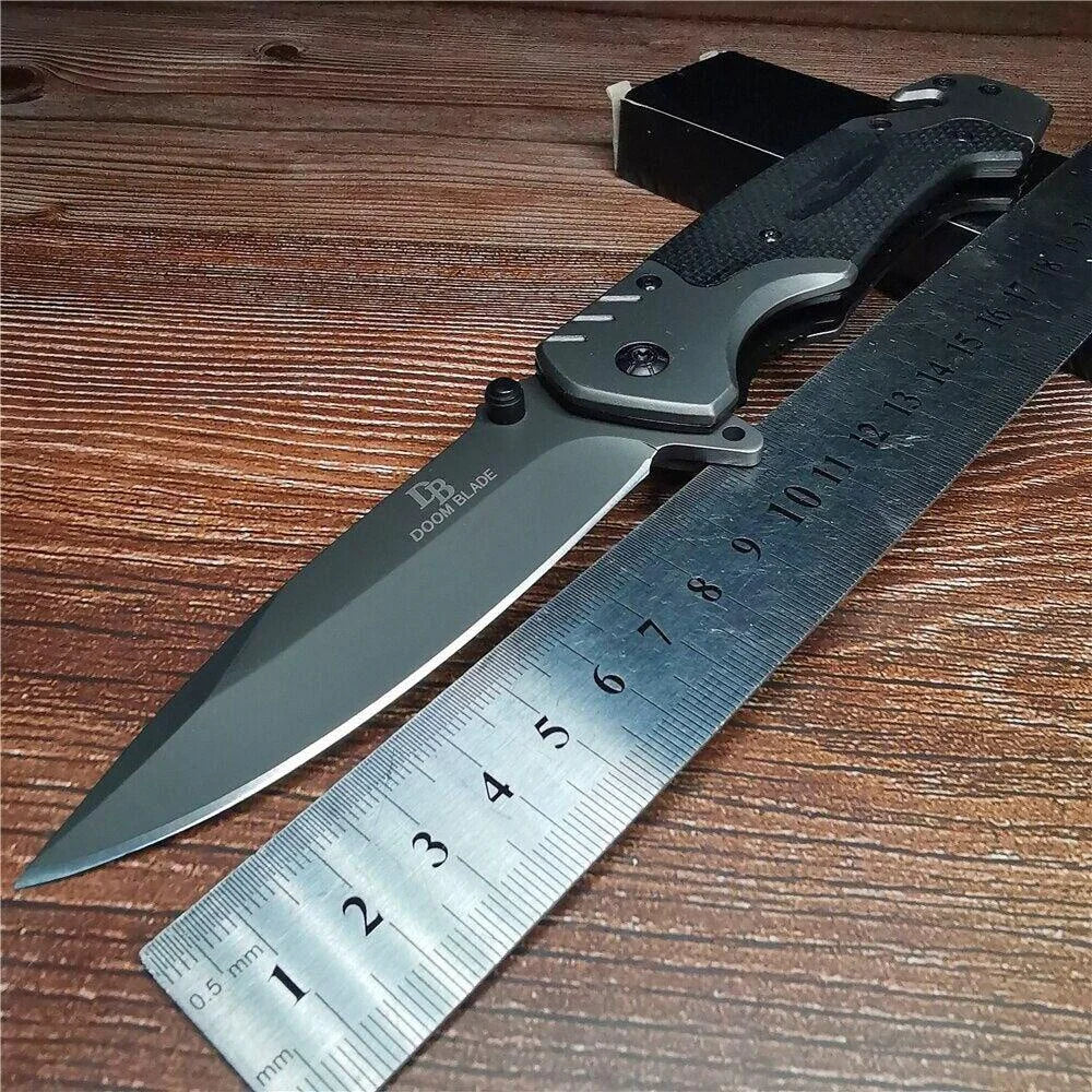 9" SPRING ASSISTED FOLDING STILETTO TACTICAL KNIFE Blade Pocket Tactical Knives
