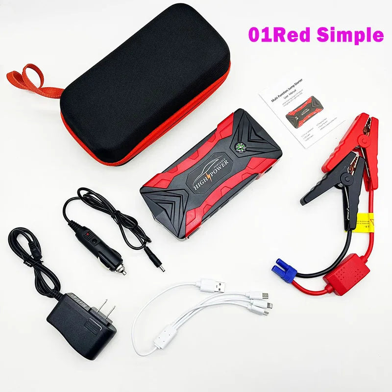 12V 60000mAh Car Jump Starter Digital Display Emergency Power Supply Portable Emergency Starter Car Battery Booster Power Bank