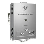 VEVOR 6L 8L 10L 12L 16L 18L LPG Portable Instand Water Heater Propane Gas LPG Wall-Mounted Tankless Water Heater Digital Display