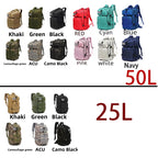 25L/50L 1000D Nylon Waterproof Trekking Fishing Hunting Bag Backpack Outdoor Rucksacks Tactical Sports Camping Hiking