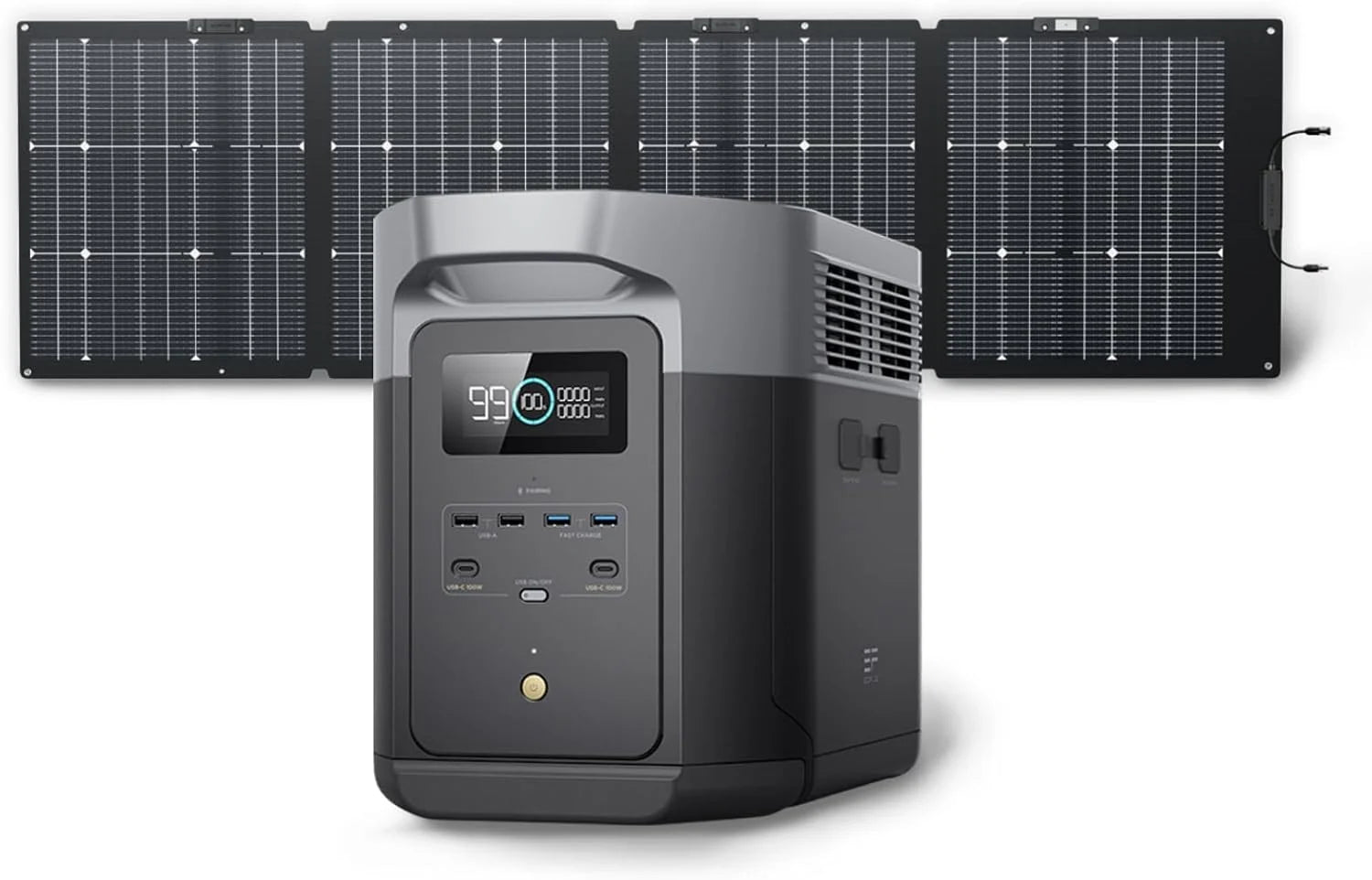 ECOFLOW Portable Power Station DELTA 2 Max, 2400W LFP Solar Generator, Full Charge in 1 Hr, 2048Wh Solar Powered Generator