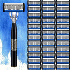 High-end men's razor with anti-slip handle, sharp and smooth stainless steel blade, painless shaving, perfect gift for festivals