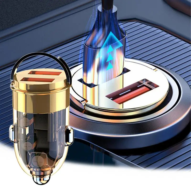 Fast Charging Car Charger 100W USB Fast Car Charger 2 Port Portable Overvoltage Protection Flash Charging Charger Car SUVs
